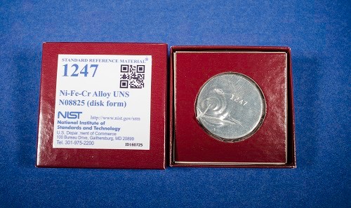 SRM 1247 Ni-Fe-Cr合金UNS N 08825(盤形)標(biāo)準品